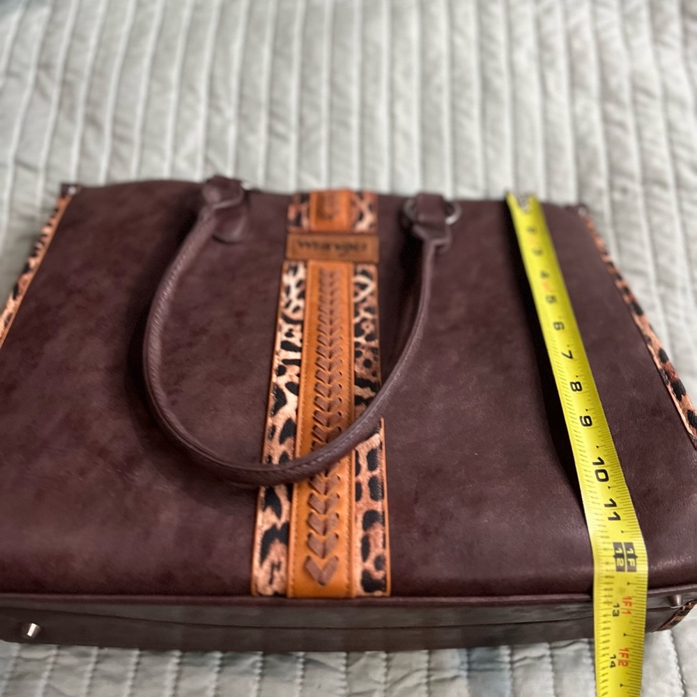 Wrangler Brown and Leopard Print Tote